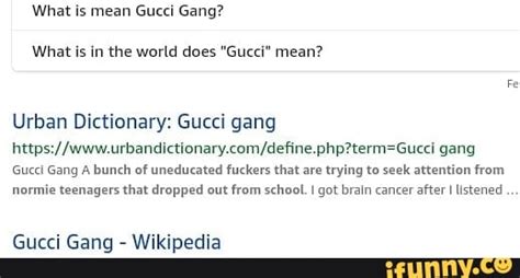 urban dictionary for gucci